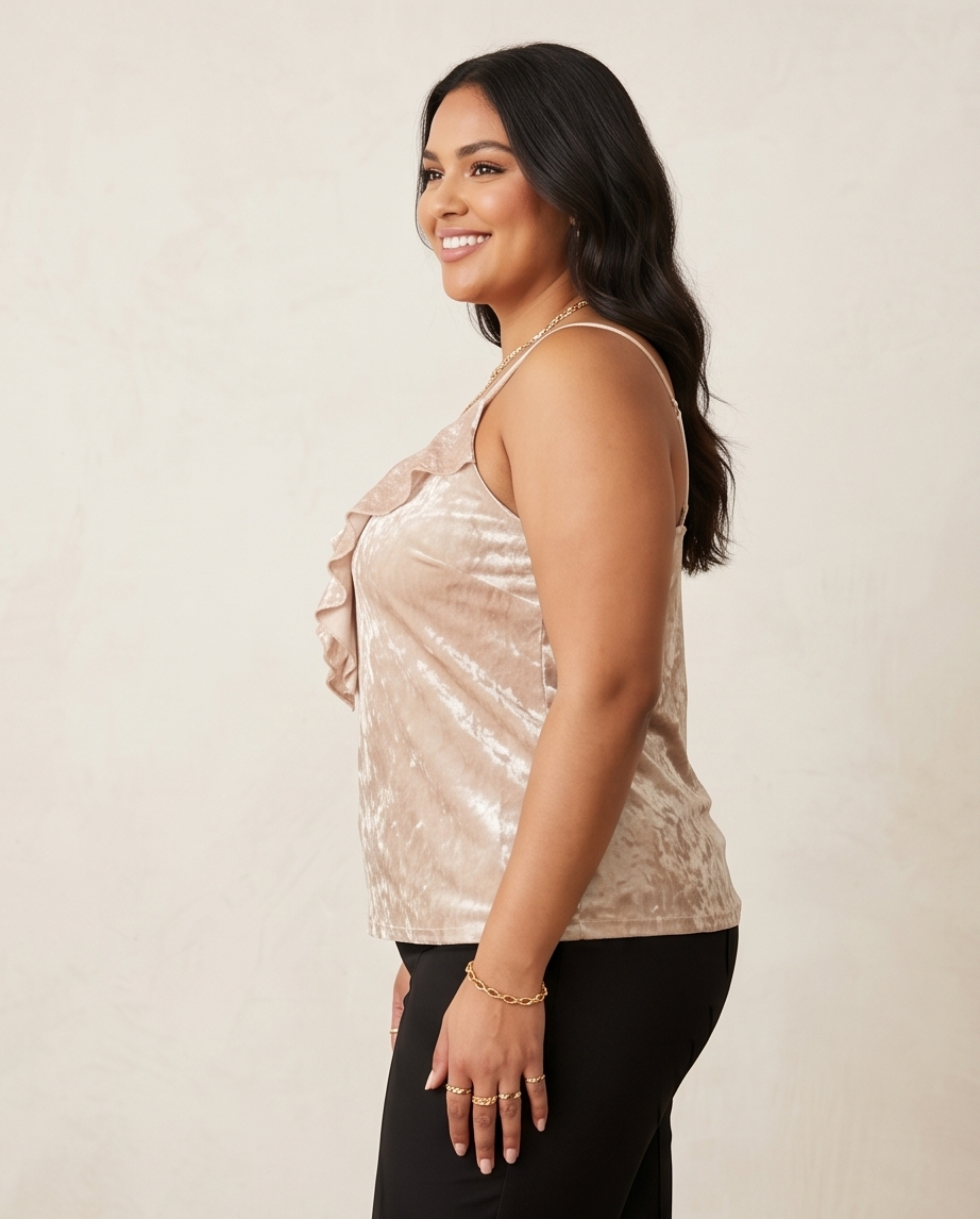 Velvet Ruffle Camisole