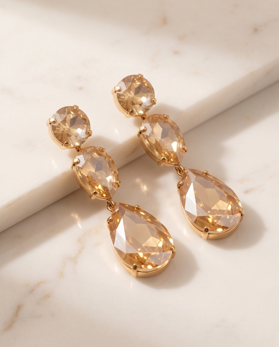 Golden Empress Drop Earrings