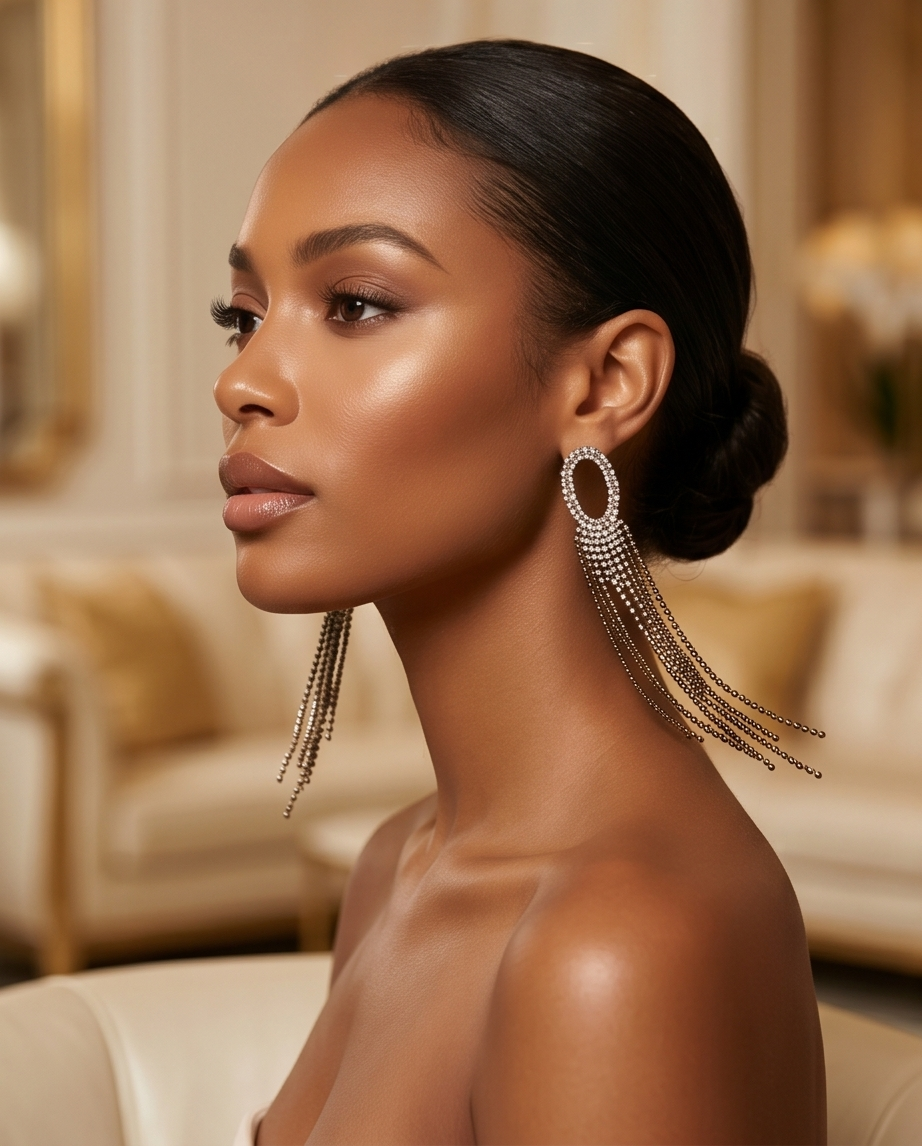 Diamonds Forever Draped Earrings