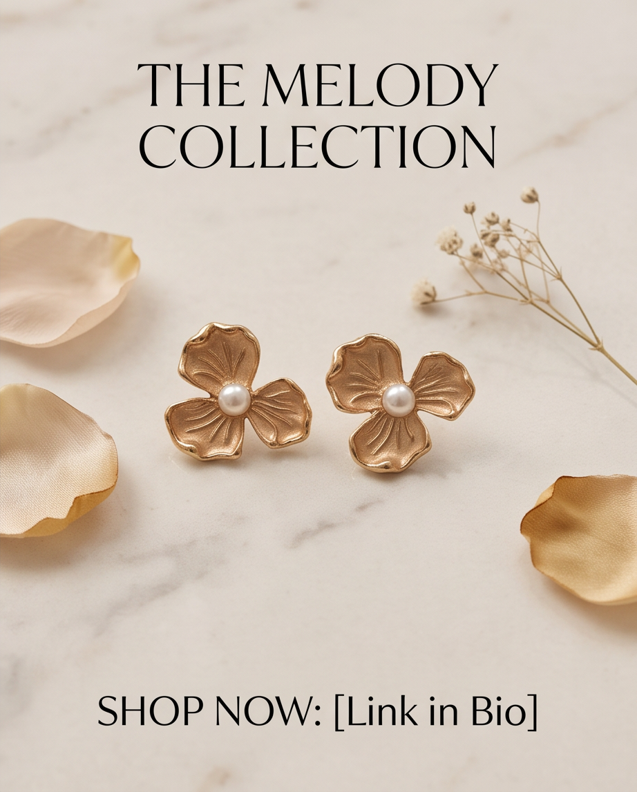Melody Felicita Pearl Flower Earrings