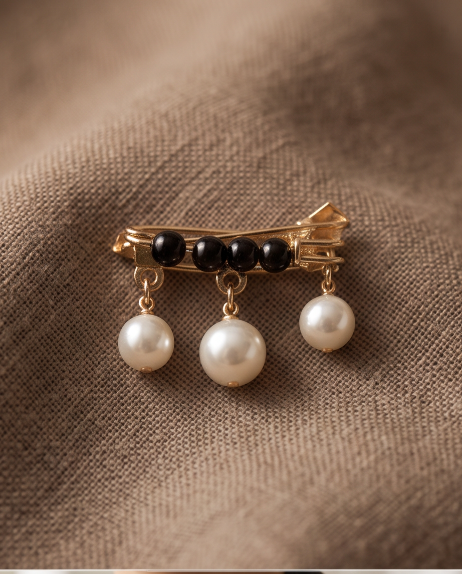 Pearly Drop Brooch