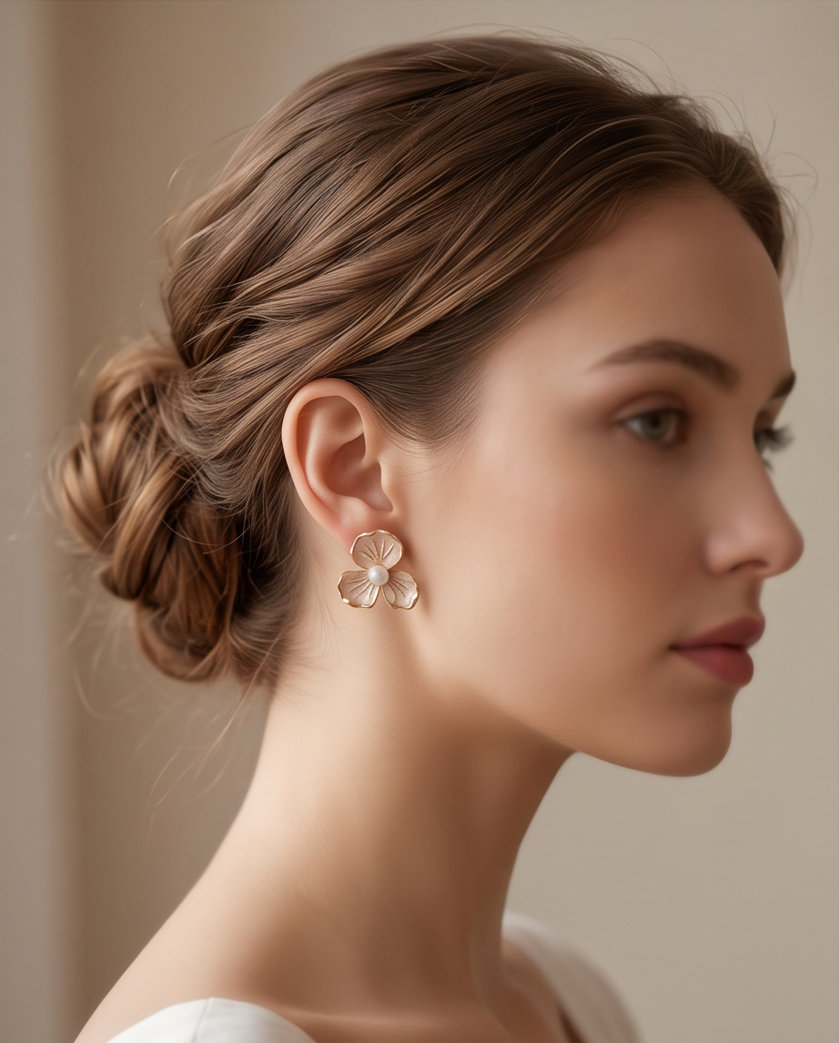 Melody Felicita Pearl Flower Earrings