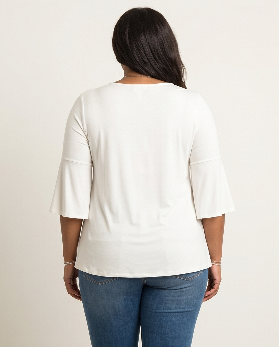 Plus Size Lattice Stretchy Top