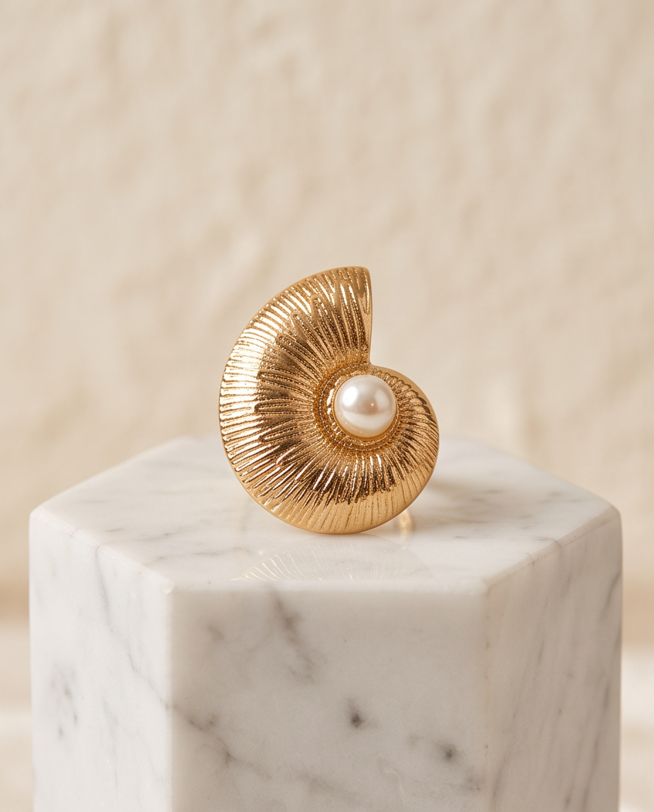 Melody Adjustable Shell Ring