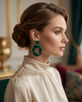 Sofia Green & Black Earrings