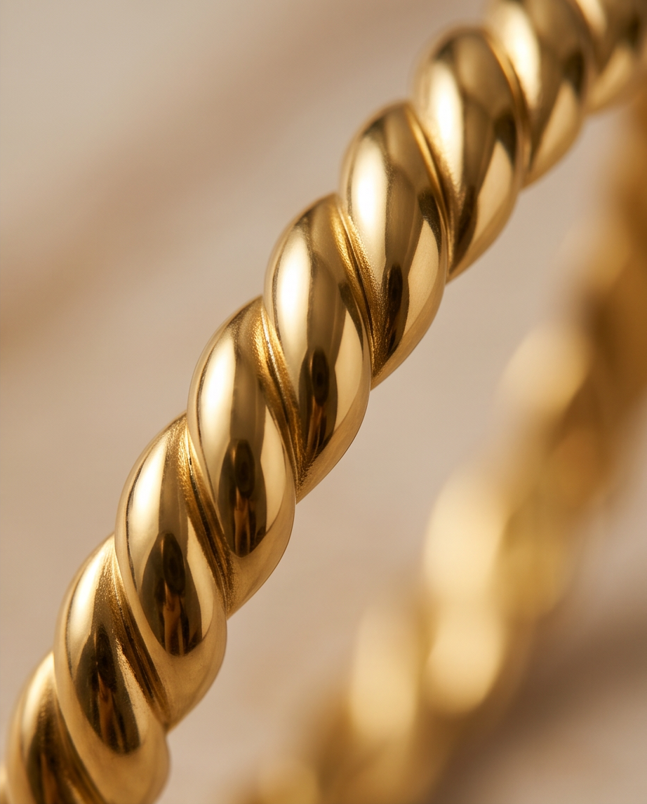 Stainless Steel Bamboo Bracelet