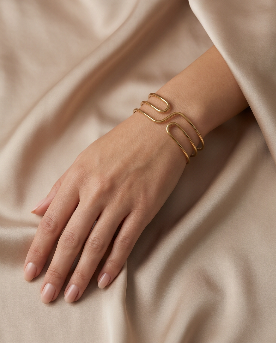 Stainless Steel Golden Fence Bracelet