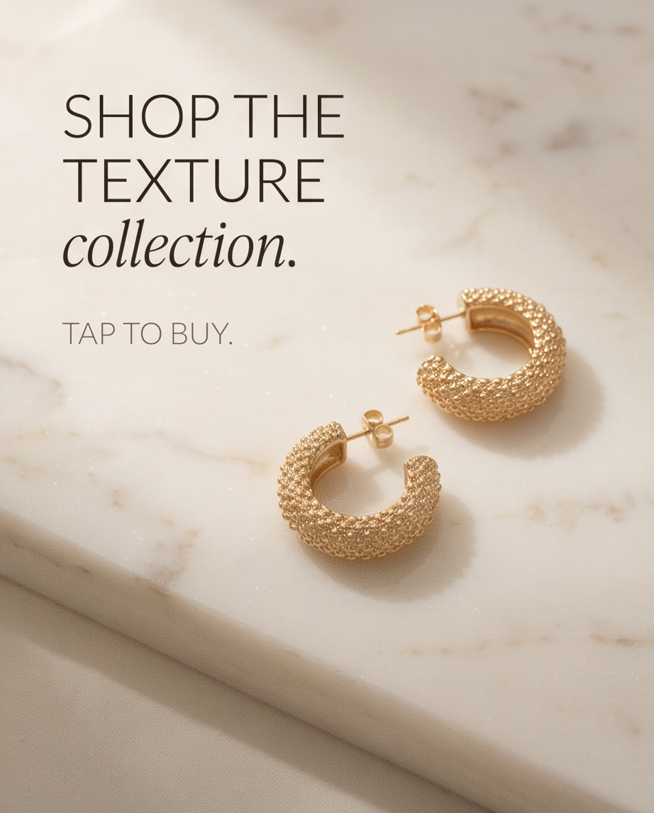 Stainless Steel Gabby Gold Hoop Earrings