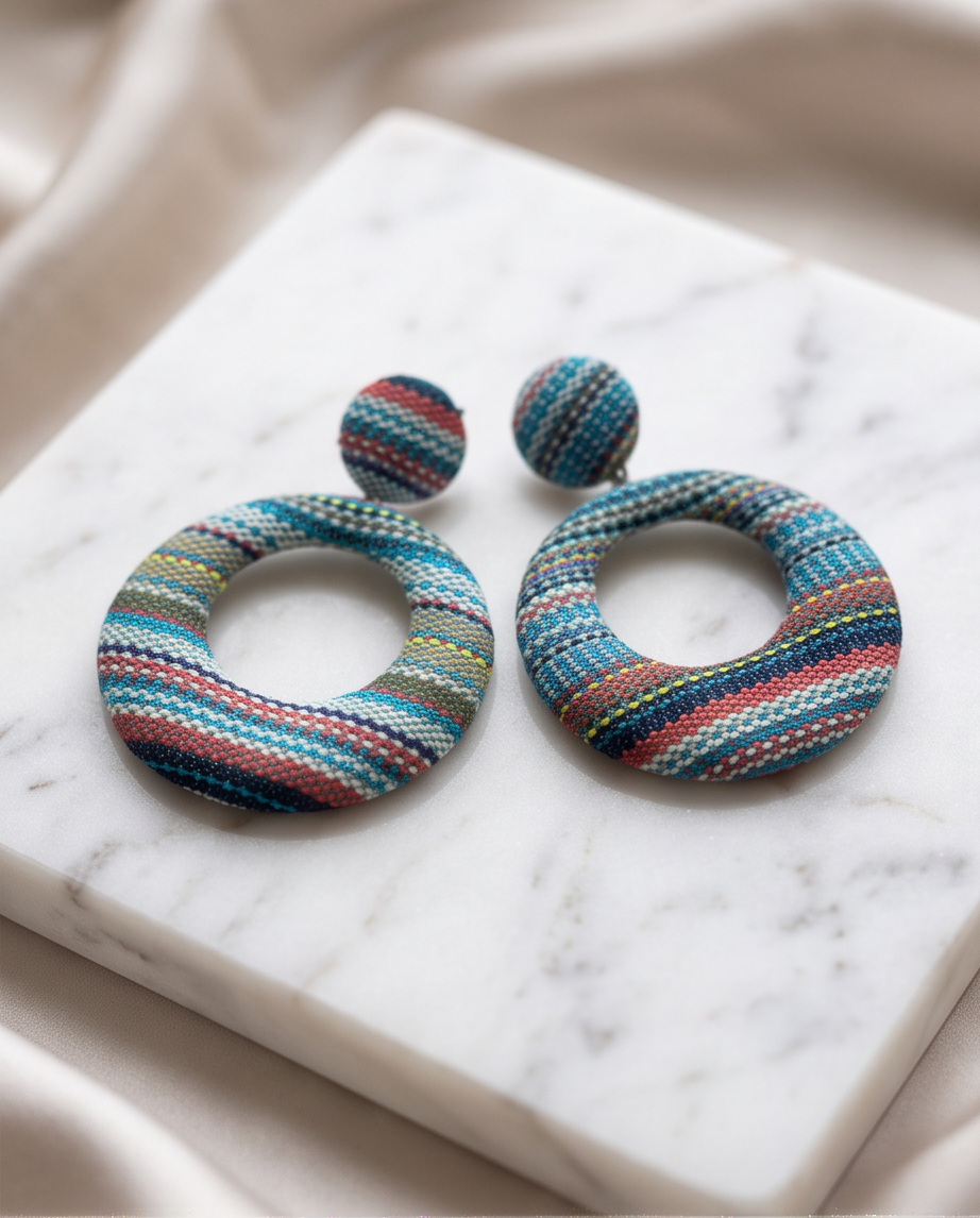 Denim Tracks Earrings