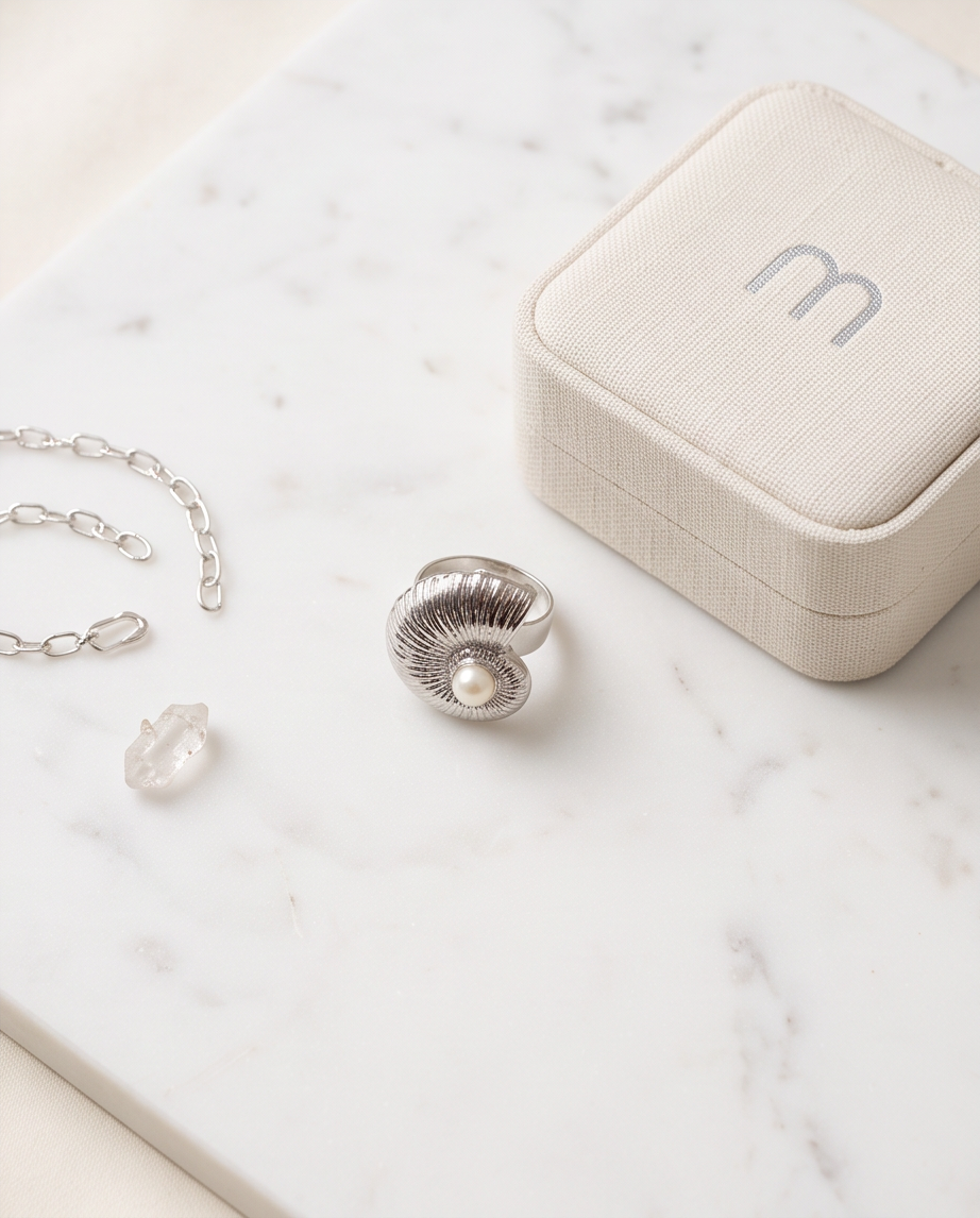 Melody Adjustable Shell Ring