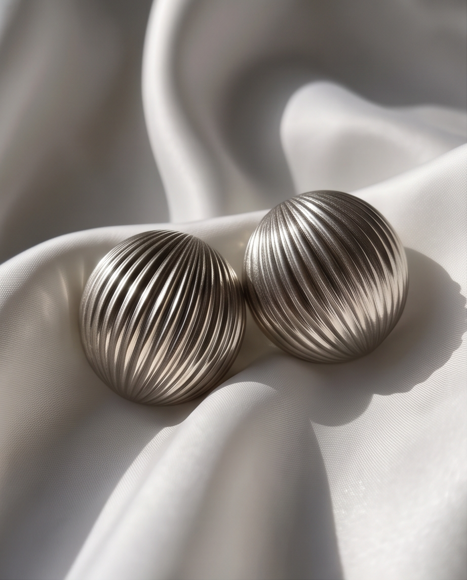 Nicole Silver Ball Clip On Earrings