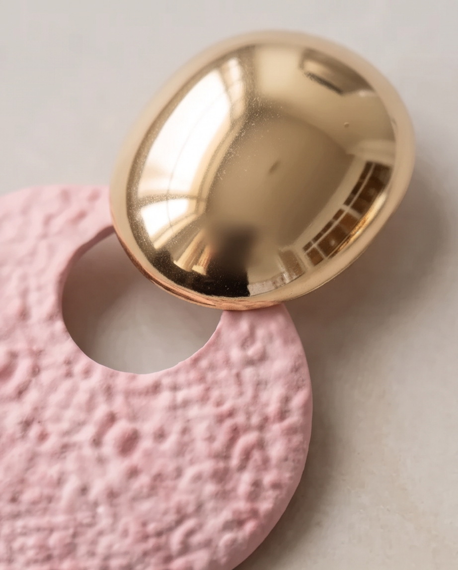 Melody Round Textured Earrings