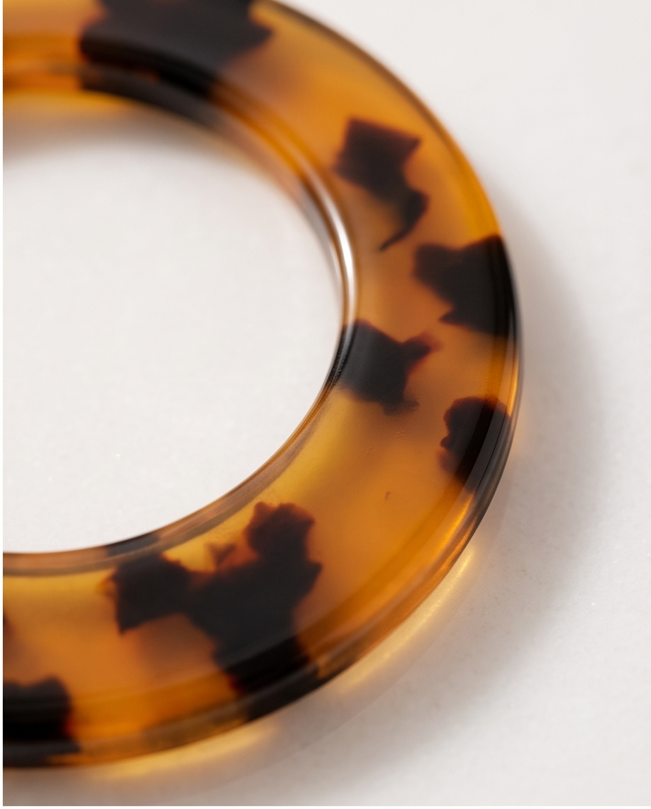 Orange & Black Hoop Earrings