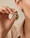 Light Olive Snap On Earrings