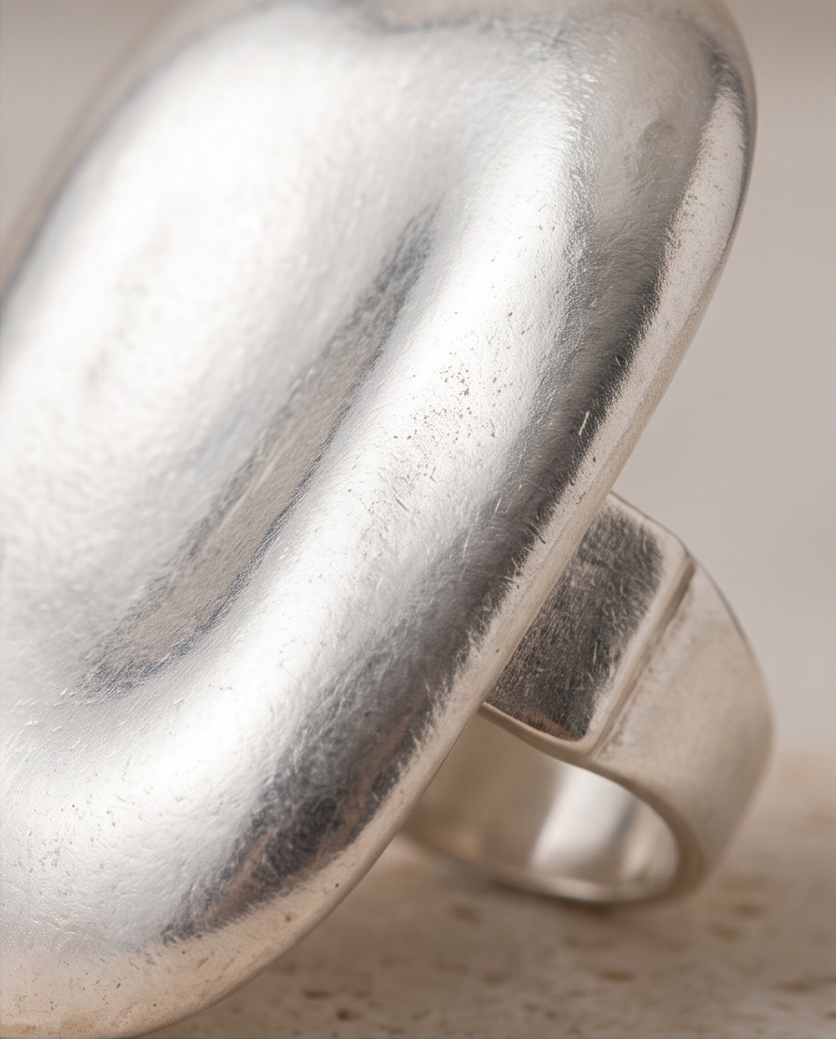 Silver Platter Big Ring