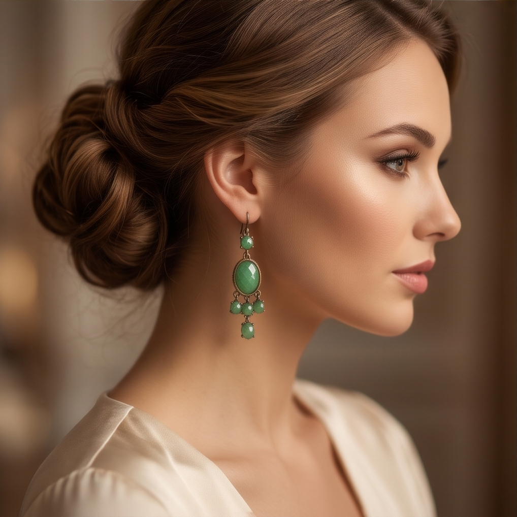 Green Empire Earrings