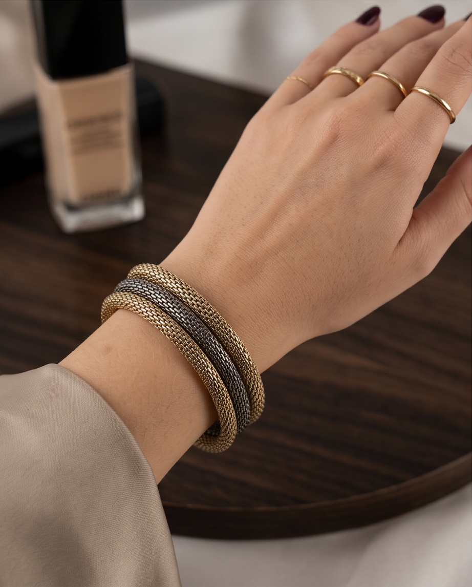 Silver & Gold Rope Bracelet