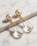 Clear Teardrop Earrings