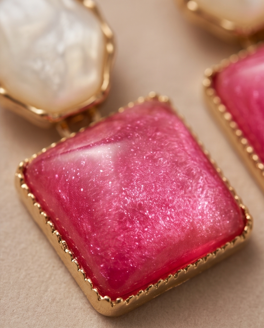 Stacie Pearl & Pink Earrings