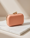 Orange Minaudière Clutch