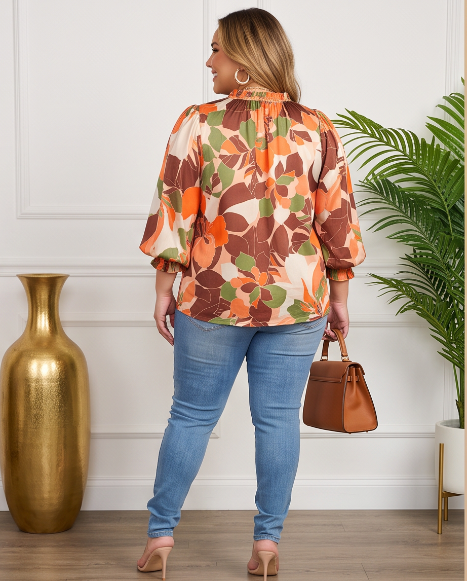 Plus Size Miranda Sunset Hues Top