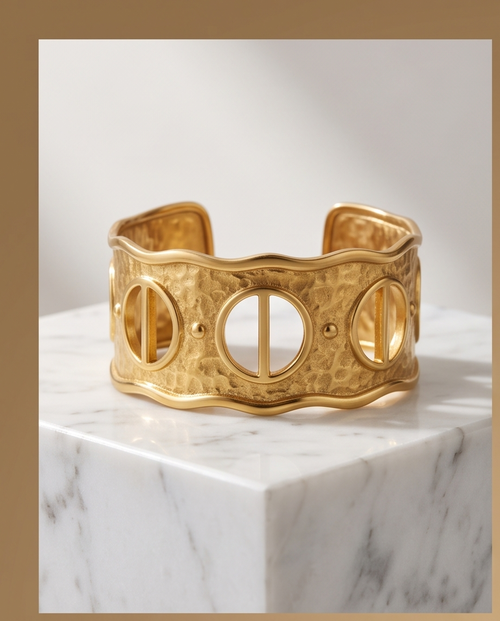 Chunky Gold Stainless Steel Adjustable Bracelet