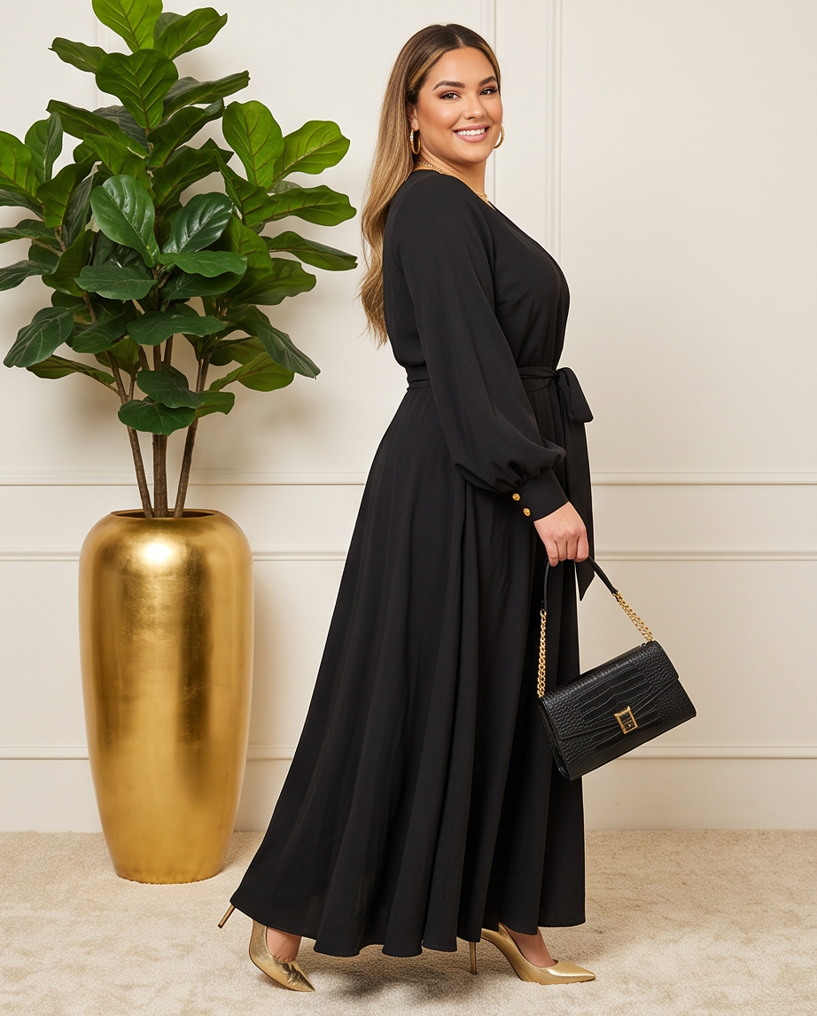 Plus Size Black Maxi Dress