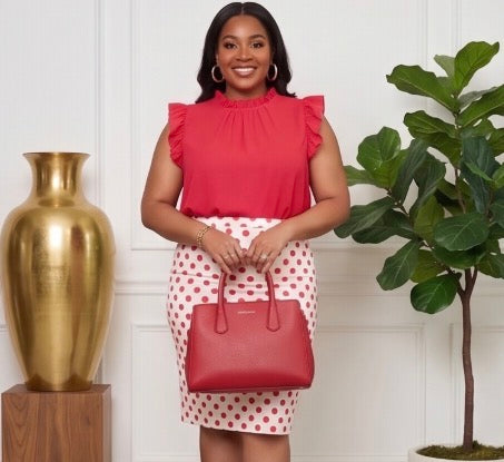 Plus Size Red Polka Dot Skirt