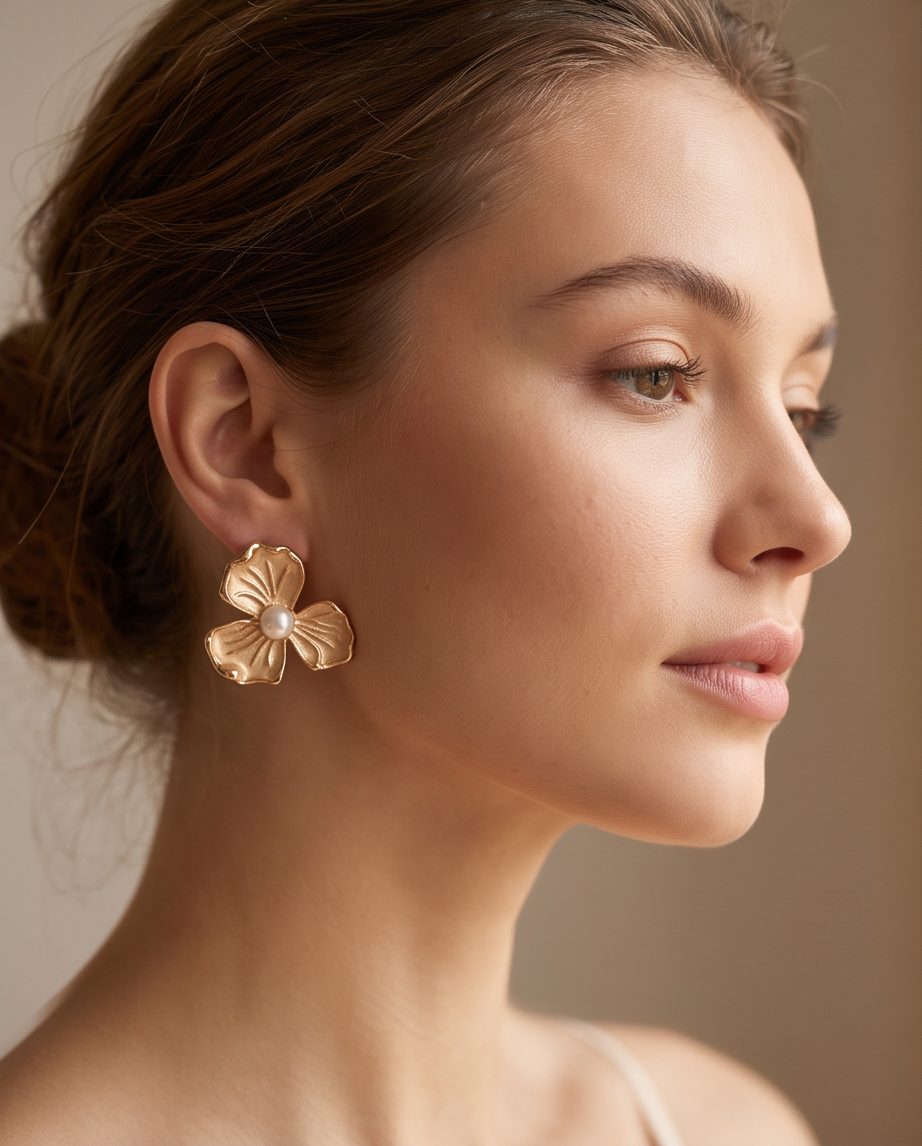 Melody Felicita Pearl Flower Earrings