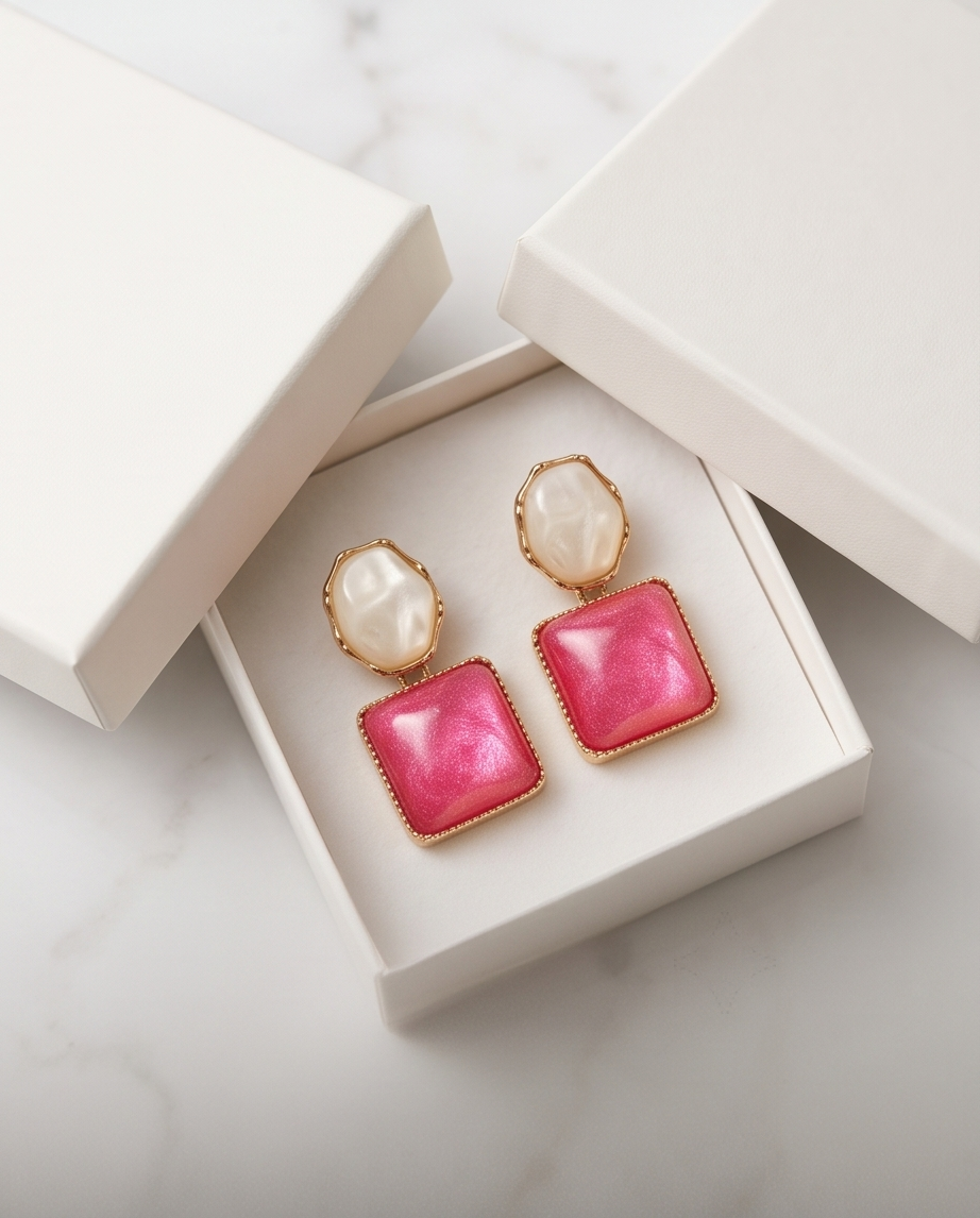 Stacie Pearl & Pink Earrings