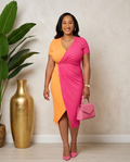 Pink Drapped Dress