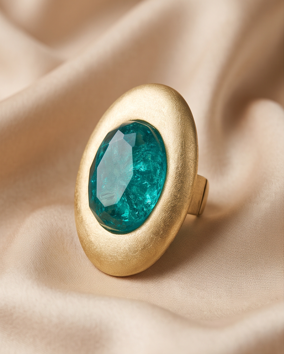 Green & Gold Big Ring
