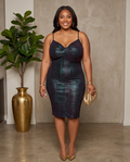 Plus Size Kathy Shimmer Midi Dress