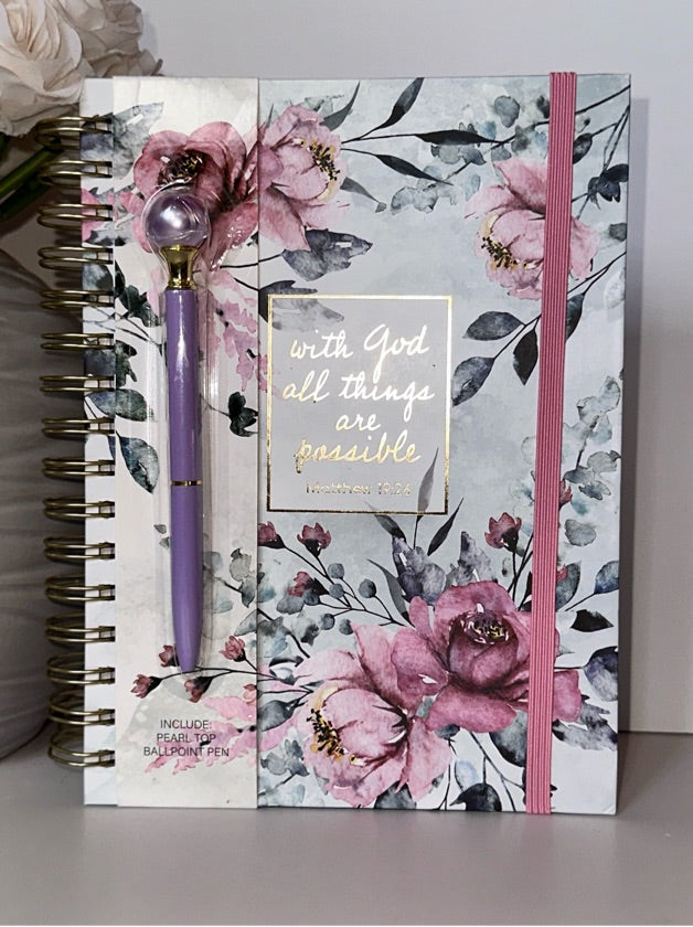 With God All Things Are Possible Journal With Pen
