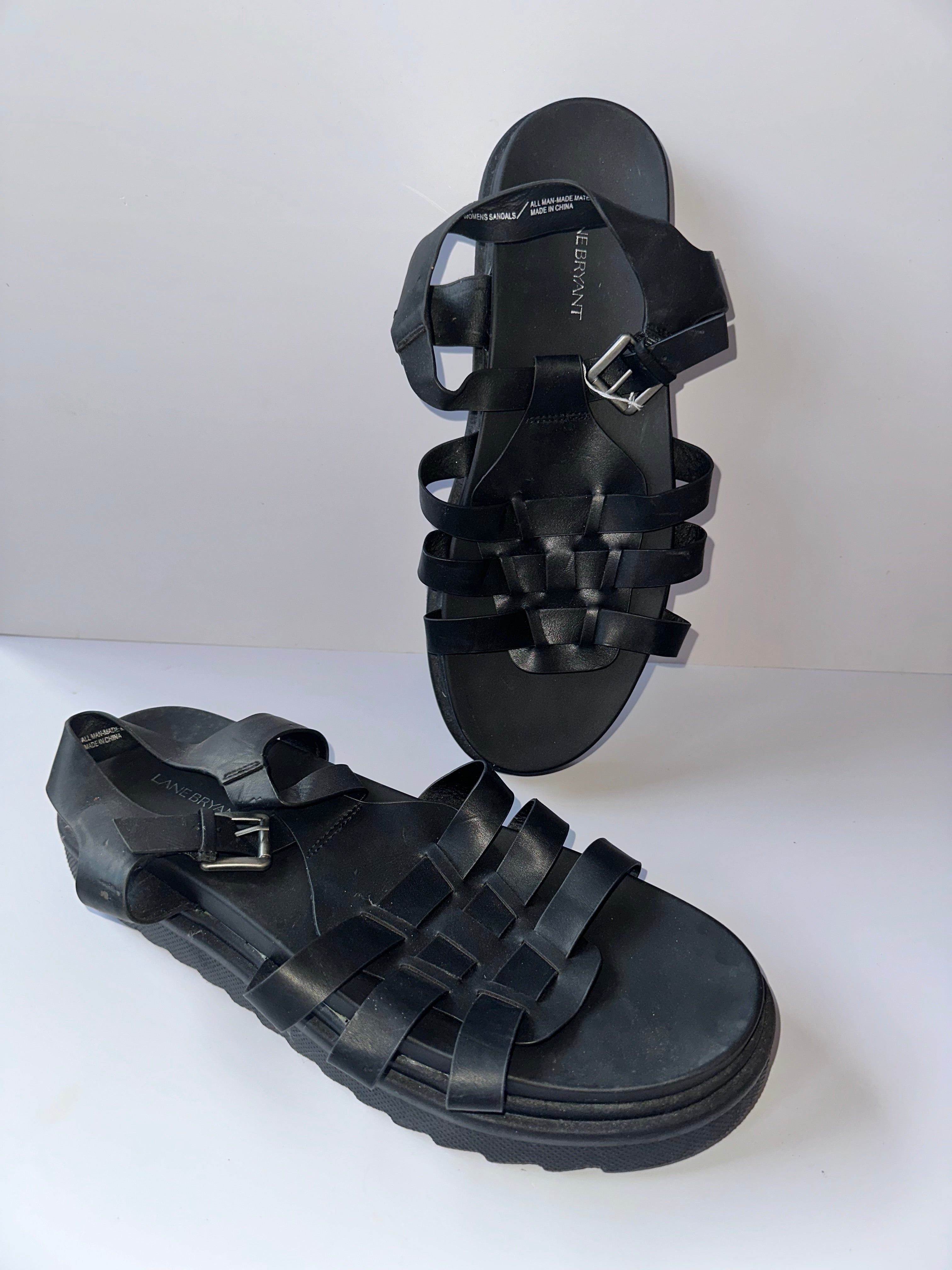 Chunky Black Strappy Sandals - 1399