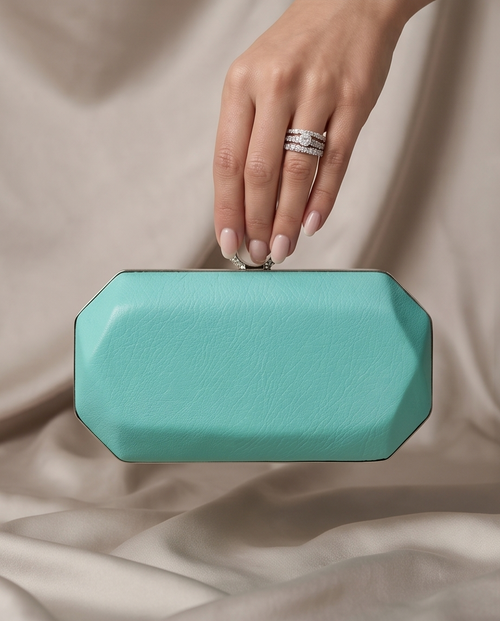 Elegant Turquoise Clutch