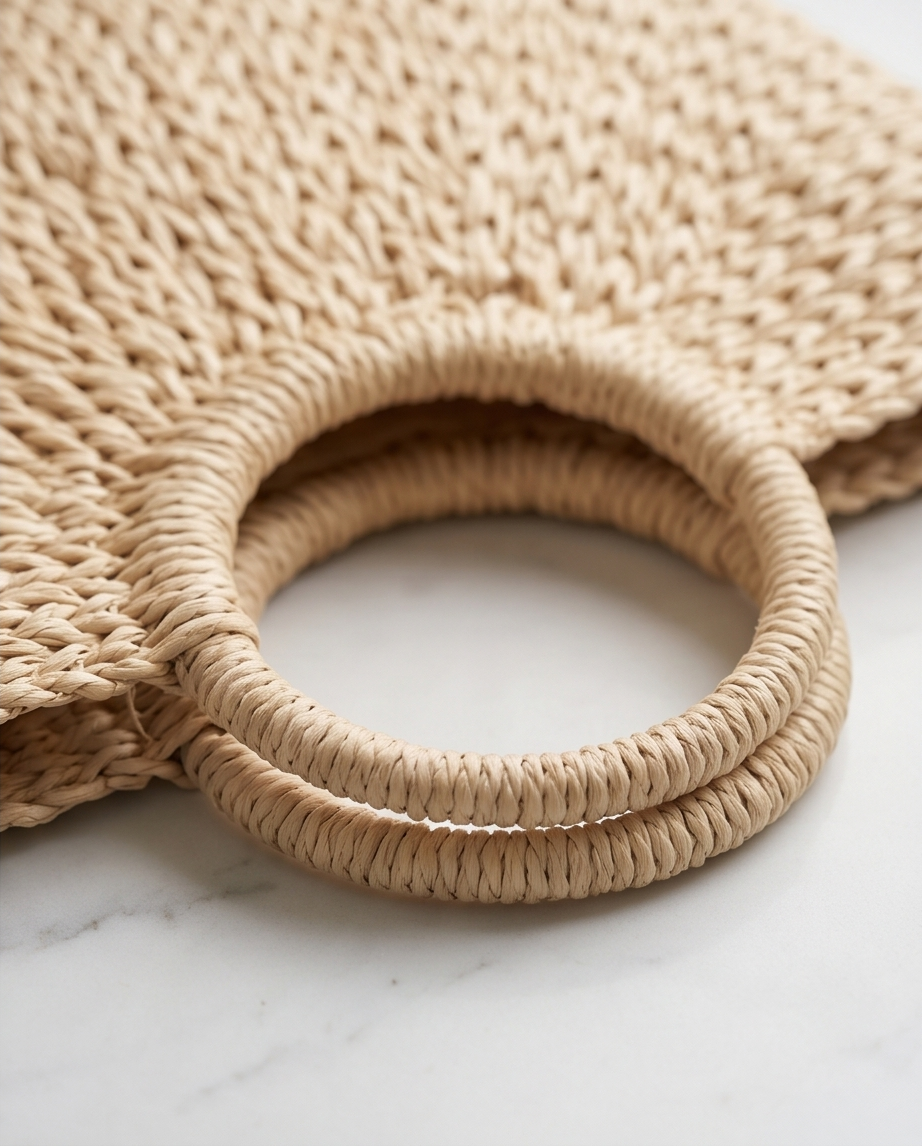 Woven Straw Tote Bag