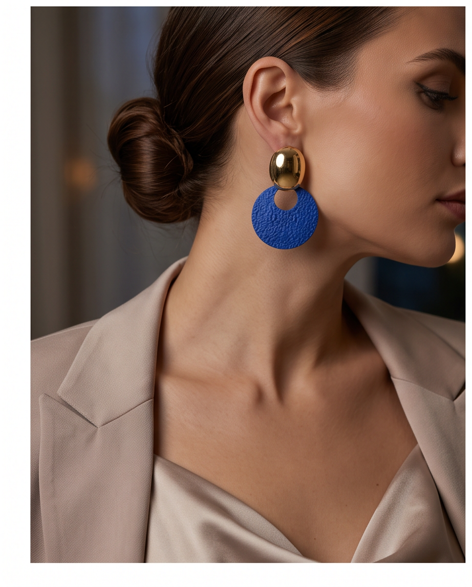 Melody Round Textured Earrings