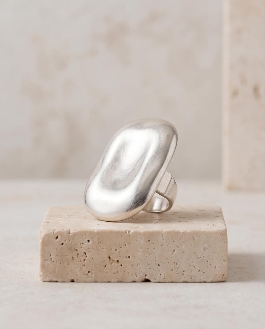 Silver Platter Big Ring