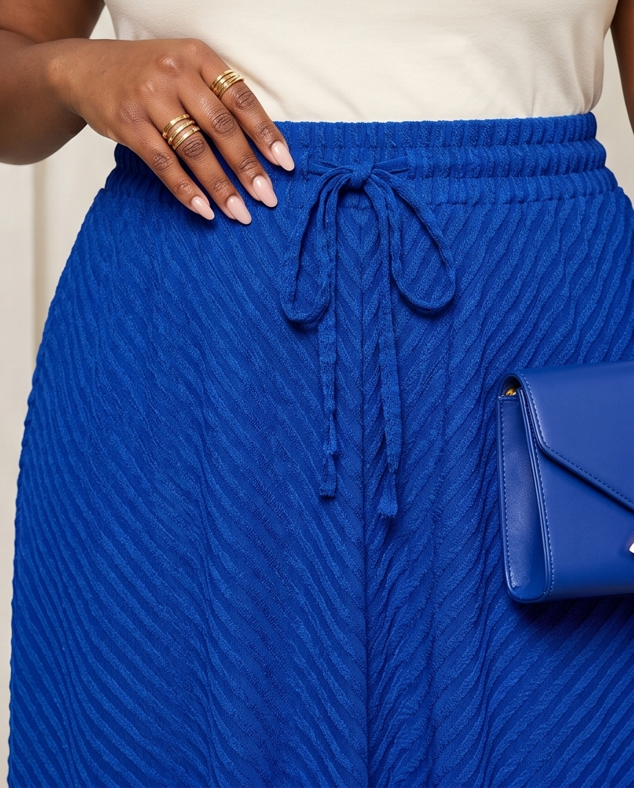 Plus Size Royal Blue Maxi Skirt