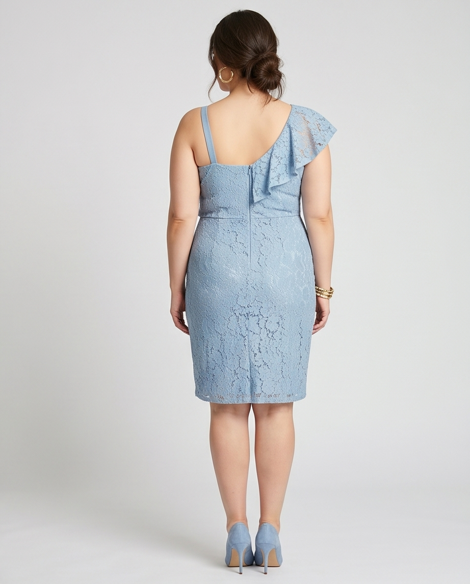 Plus Size Blue Lace Dress