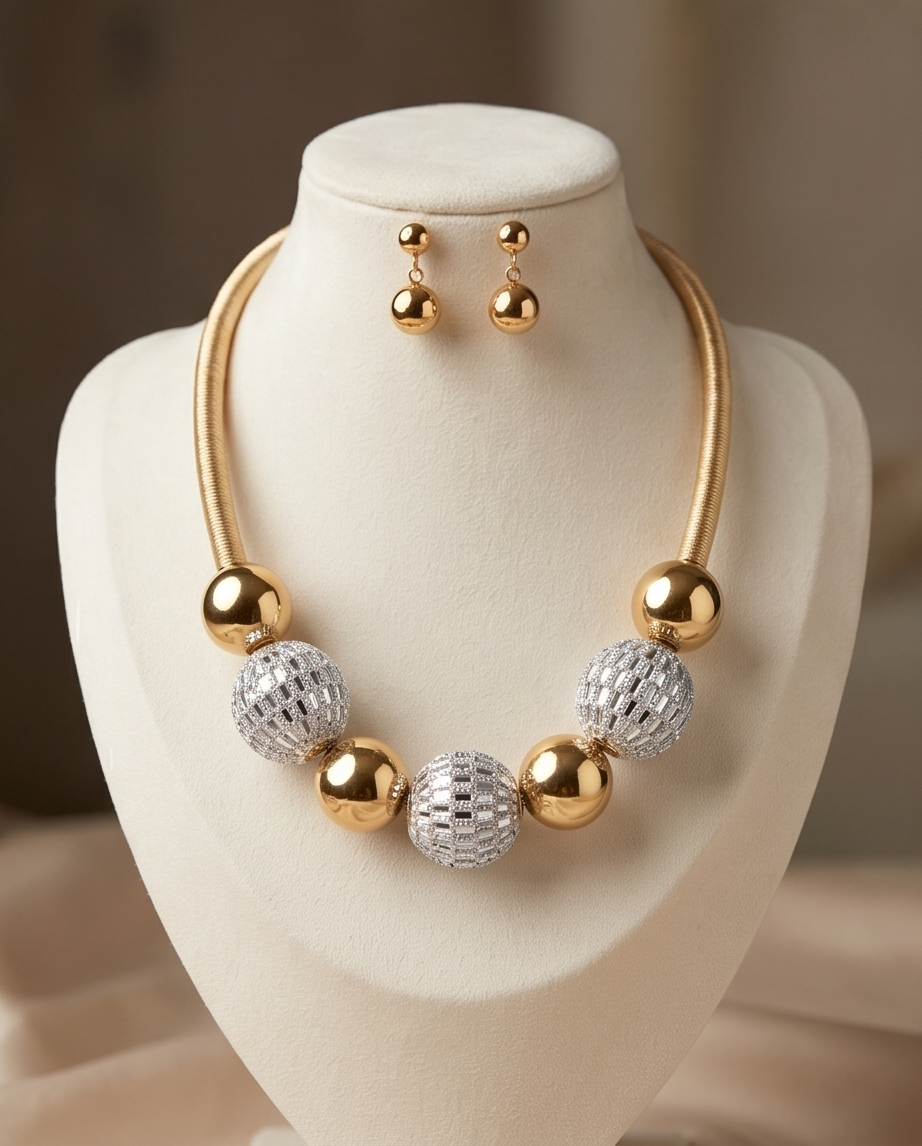 Gold & Silver Tone Necklace Set