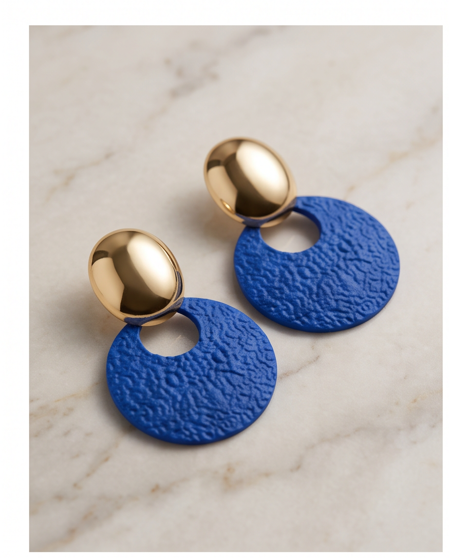Melody Round Textured Earrings
