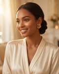 Stainless Steel Gold Rosee’ Earrings