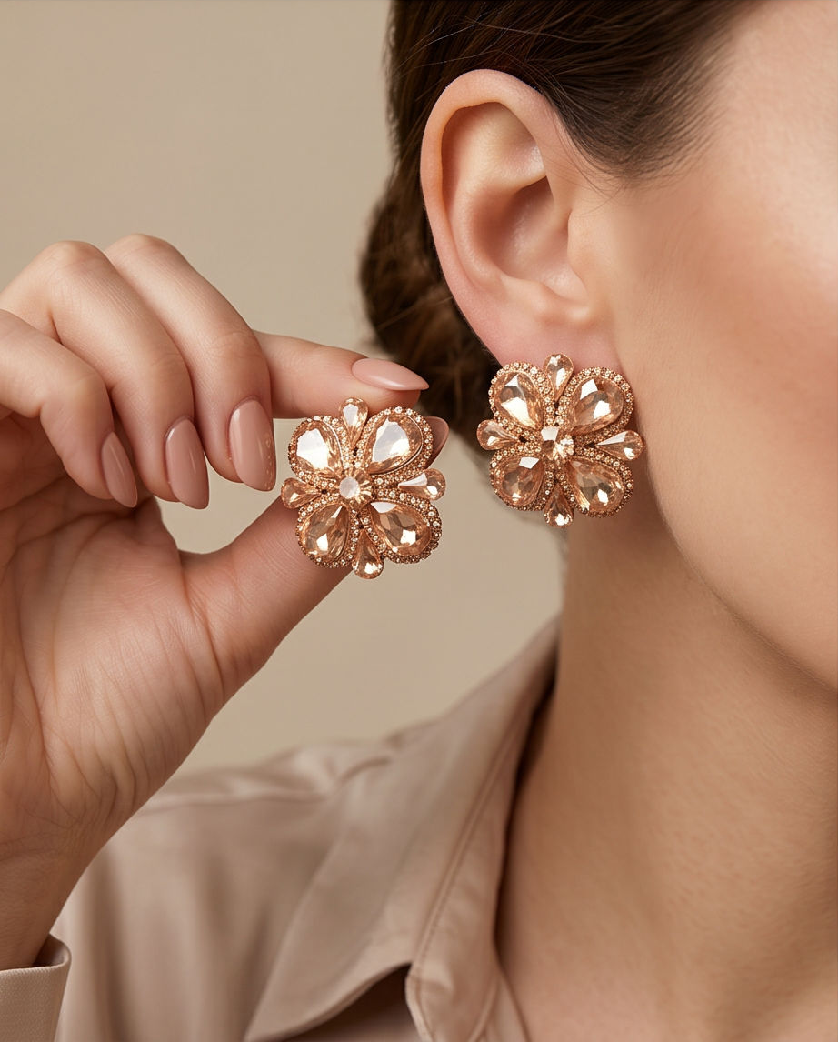 Nude State Snap On Earrings