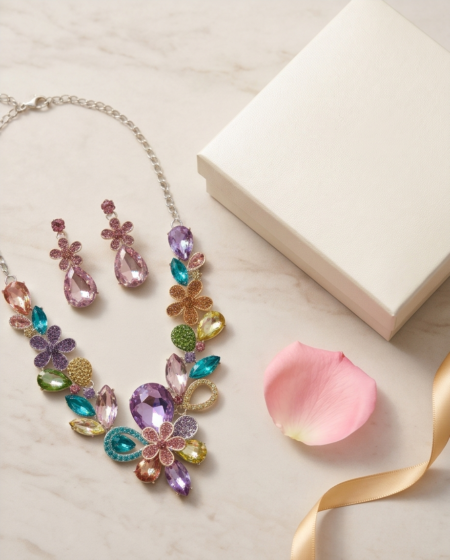 Rainbow Necklace Set
