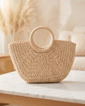 Woven Straw Tote Bag