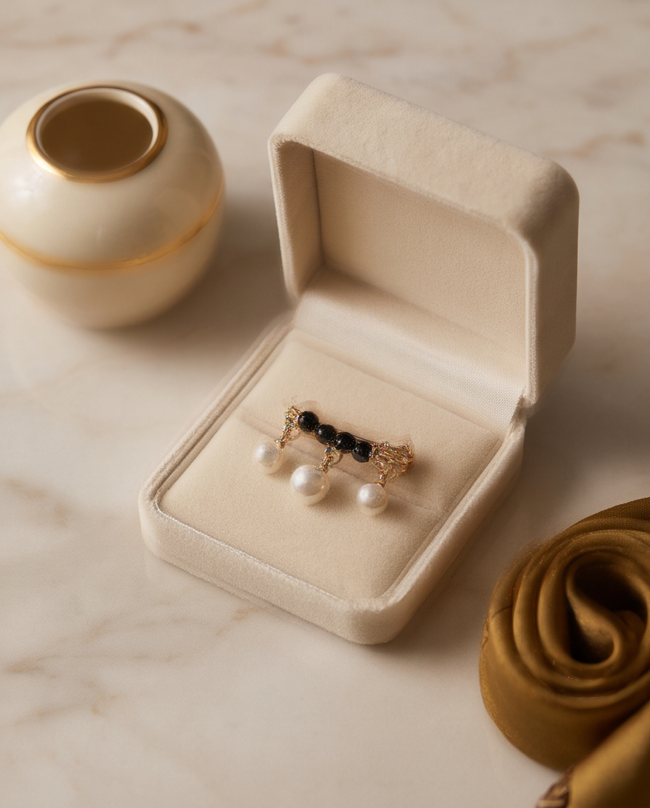 Pearly Drop Brooch
