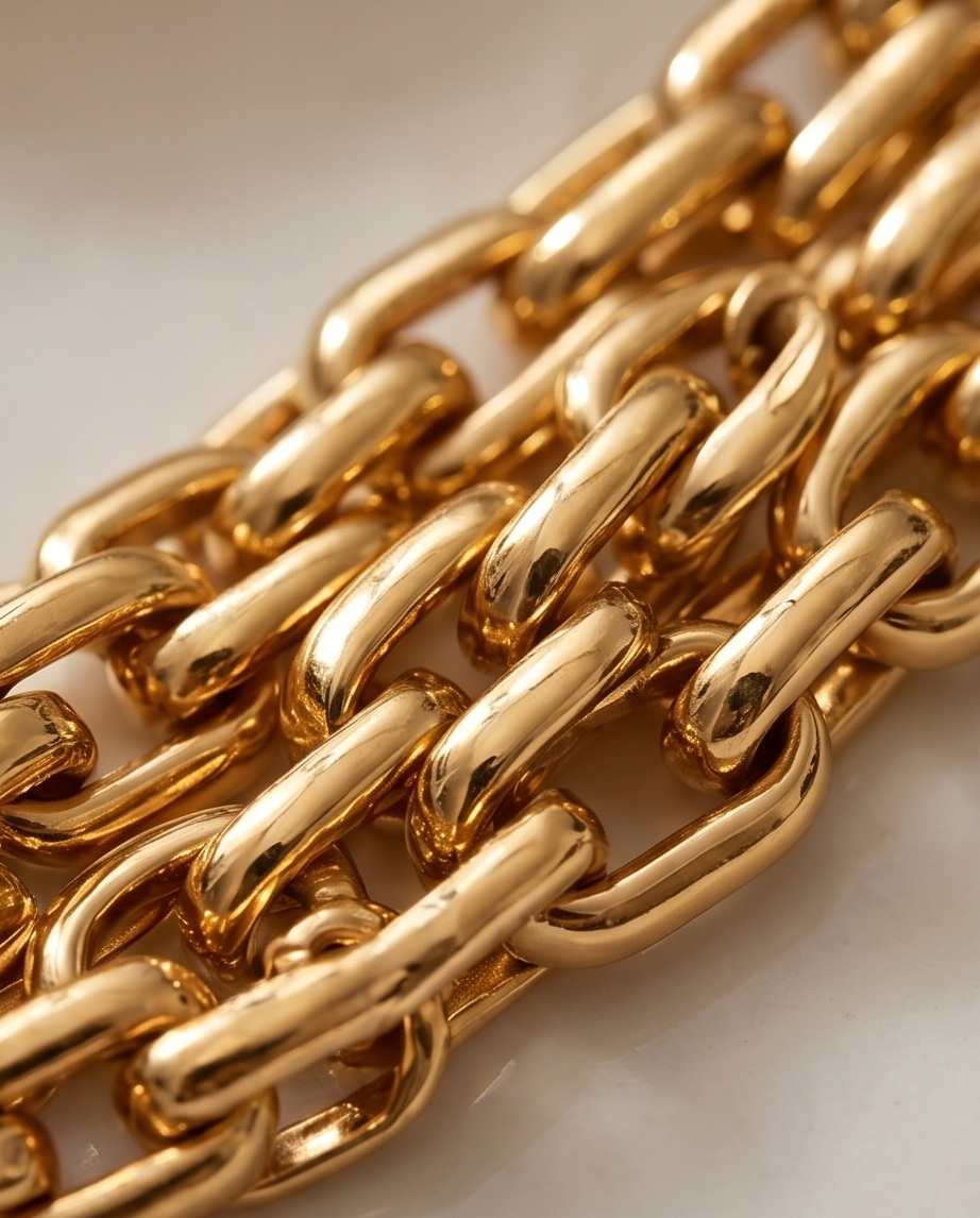 Gold Linkage Necklace Set