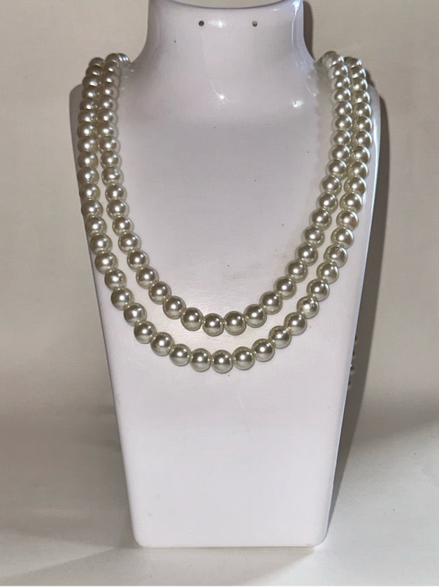 Classy Long Pearl Necklace - 1519